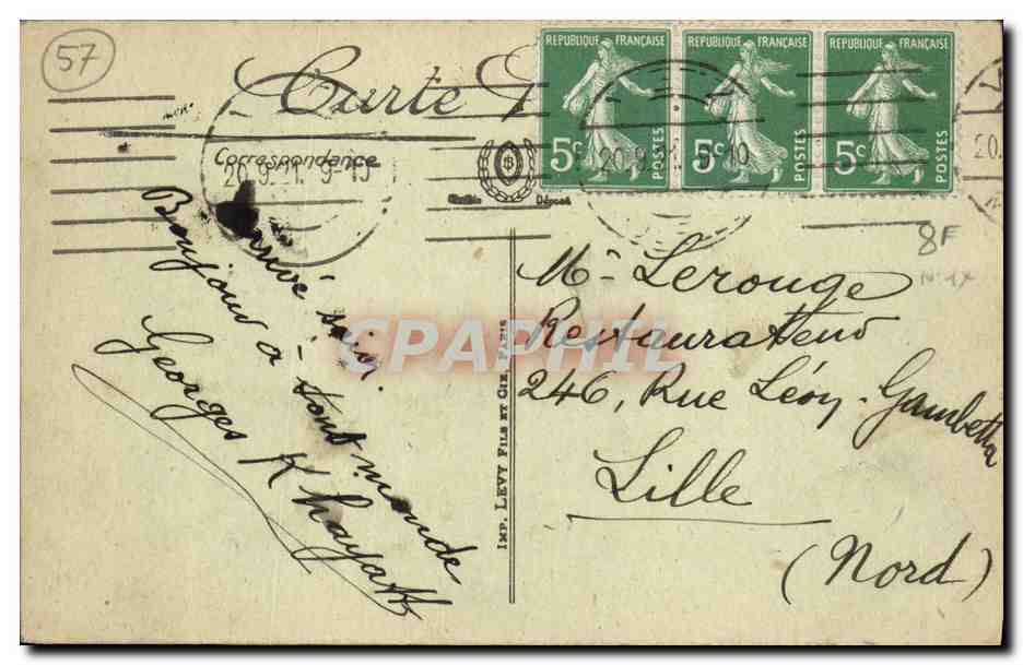 CPA Metz Ancienne Caserne Du Genie Militaria — Rückseite