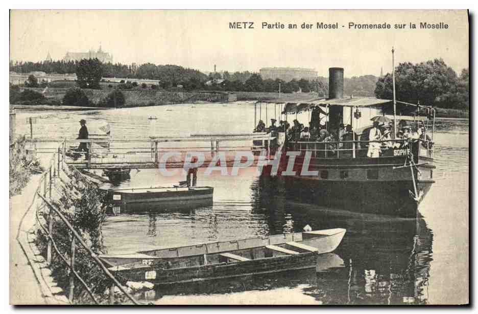 METZ - Partie an der Mosel - Promenade sur la Moselle - Kunstverlag Klingonstein & Co., Metz, No 157