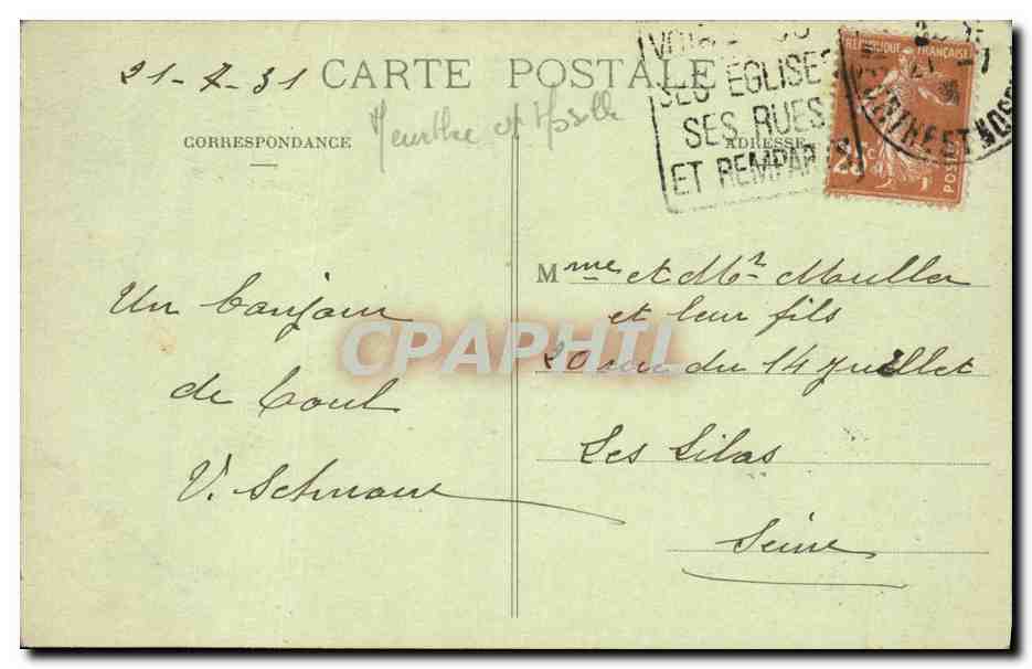 CPA Toul Pittoresque Hopital Gama — Rückseite
