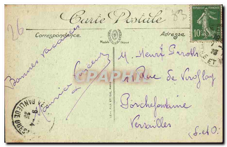CPA Luneville Interieur de l Eglise Saint Jacques La Nef Cote des Orgues — Rückseite