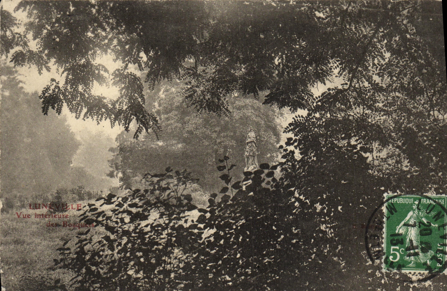 CPA Luneville Vue interieure des bosquets