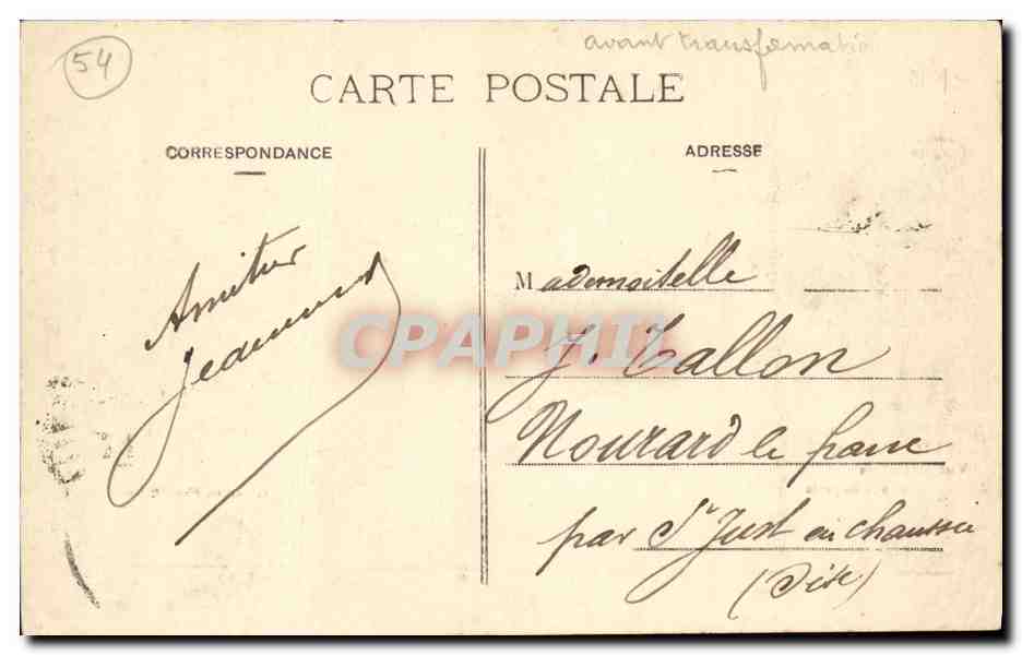 CPA Luneville Vue interieure des bosquets — Rückseite