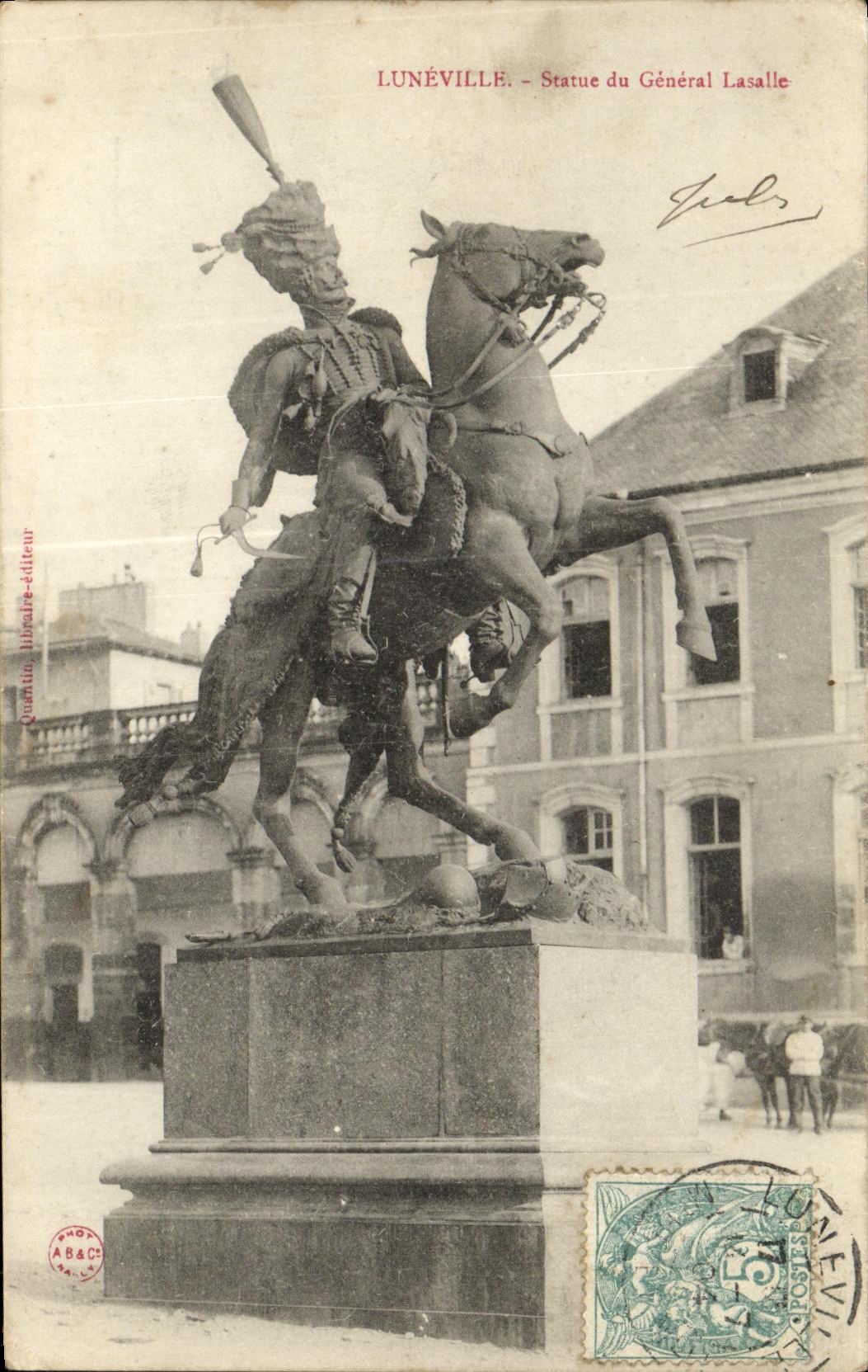 Lunéville - Statue du Général Lasalle — éditeur Quantin & Cie, n° 54