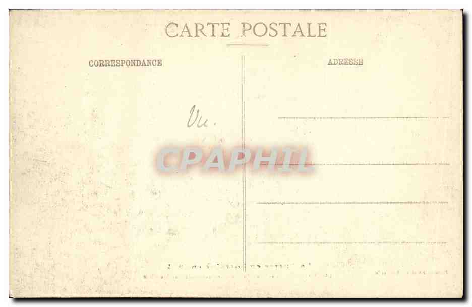 CPA Luneville La Sous Prefecture incendiee par les obus Militaria — Verso