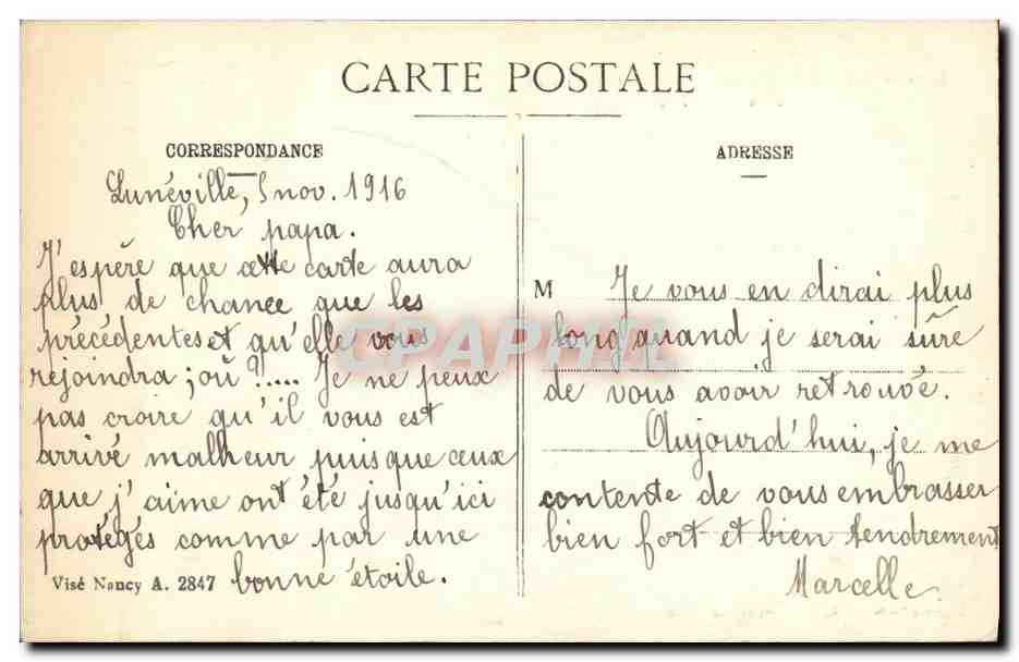 Environ de Lunéville — Champ de bataille de Frescati — Guerre 1914-1915 — Verso
