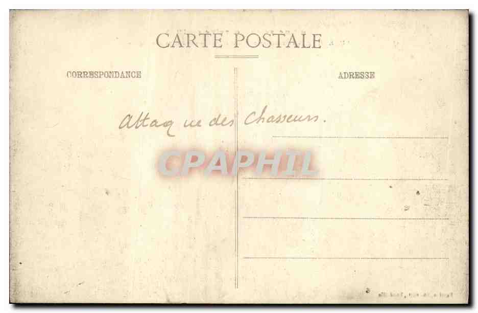 CPA La Guerre en Lorraine en Luneville Retranchements allemands sous la Cote des Vignes Militaria — Verso