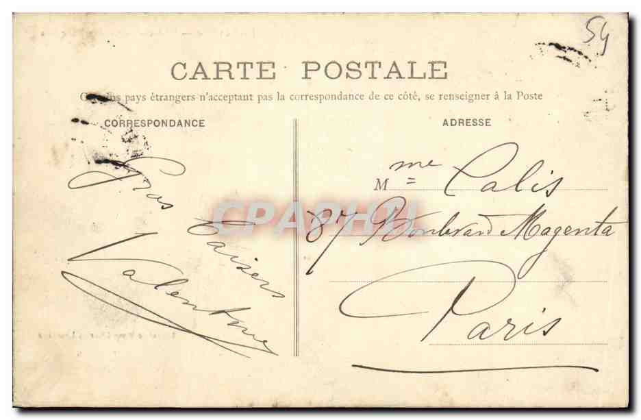 Lunéville — Château des Bosquets — Librairie Mme Charles Lemoine — Rückseite