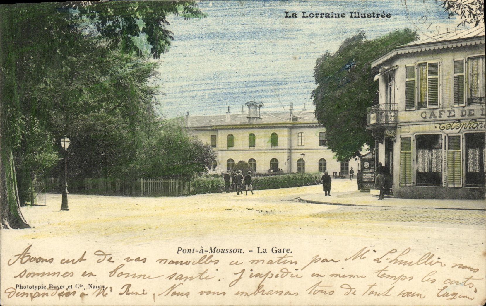 Pont-à-Mousson - La Gare — La Lorraine Illustrée, Phototypie Beyer et Cie, Nancy