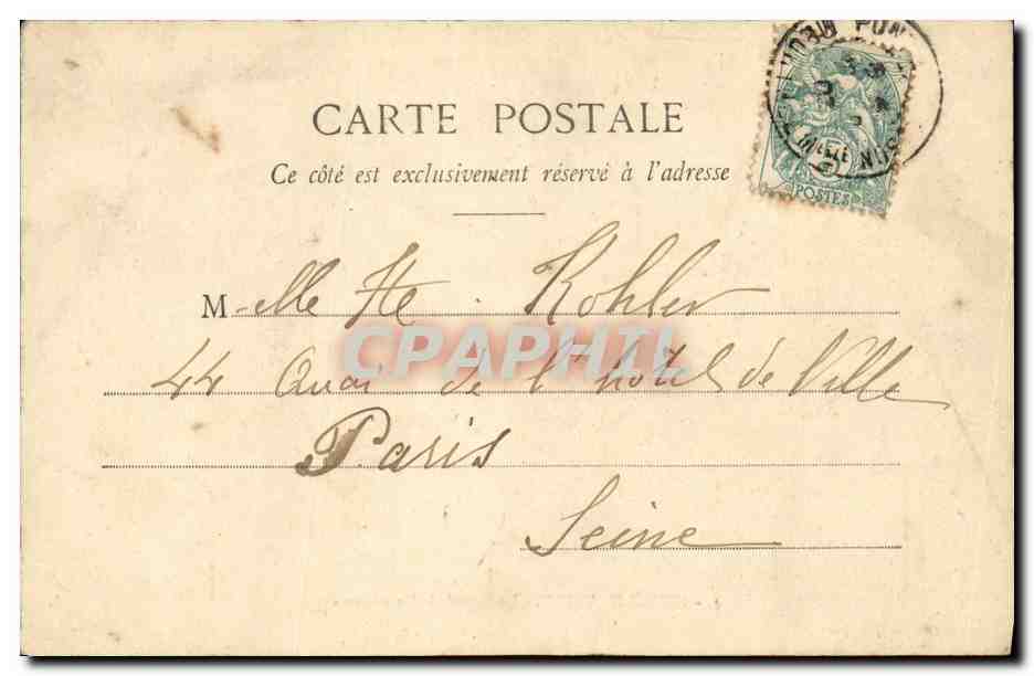 CPA Pont a Mousson Le Pont de la Moselle en aval — Verso