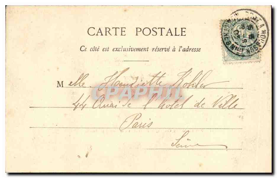 CPA Pont a Mousson Quartier St Martin et Pont de la Moselle — Rückseite