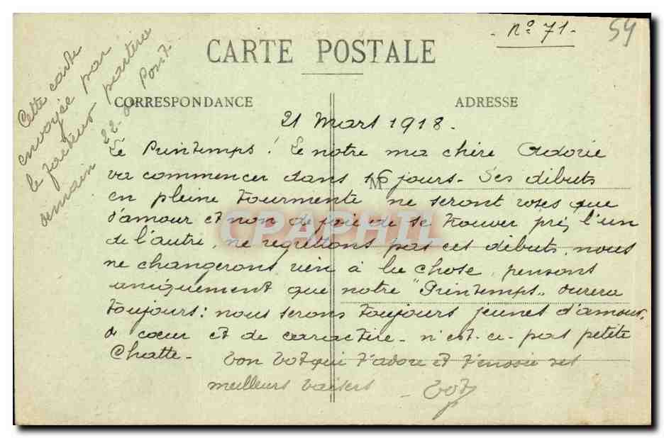 CPA Pont a Mousson Maison des Sept Peches Capitaux — Rückseite