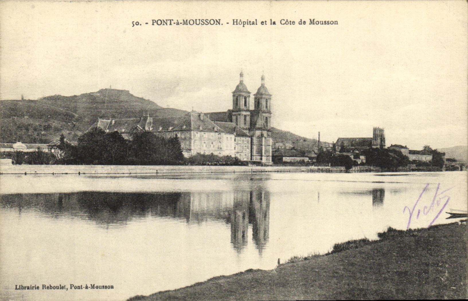 Pont-à-Mousson - Hôpital et la Côte de Mousson — Librairie Reboulet, Pont-à-Mousson, n°50