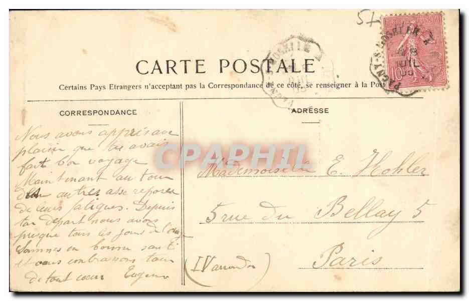 La Vallée de la Moselle — prise des Ruines de Mousson — La Lorraine illustrée n° 181 — Achterkant