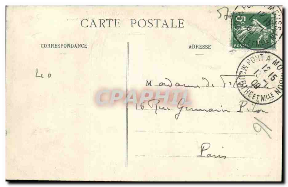 La Moselle, des Ruines de MOUSSON — La Lorraine illustrée, n° 339 — Imprimeries Réunies, Nancy — Verso