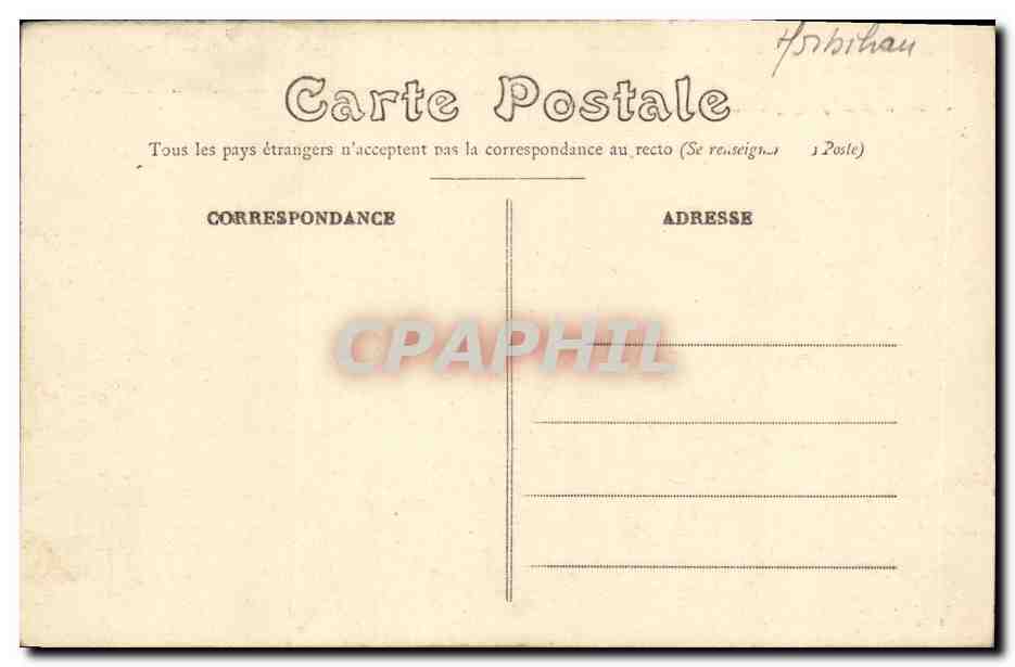 Campénéac (Morbihan) — Domaine de Trécesson — Curieux rocher dit Château de Pied d'Anon — Éditeur E. Hars-Robert, n° 4640 — Verso