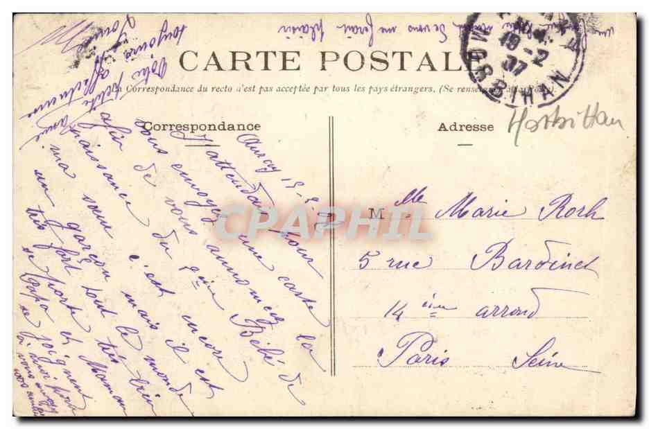 Guérande — Le Château du Bois de la Cour — Éditeur V. Sotin — Verso