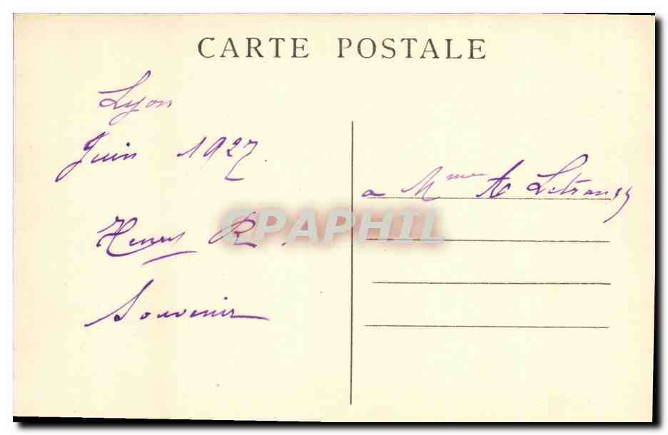CPA Lyon Montee Saint Barthelemy Chasse de la Chapelle Sainte Philomene  — Verso