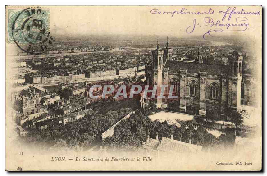 CPA Lyon Sanctuaire de Fourviere et la Ville