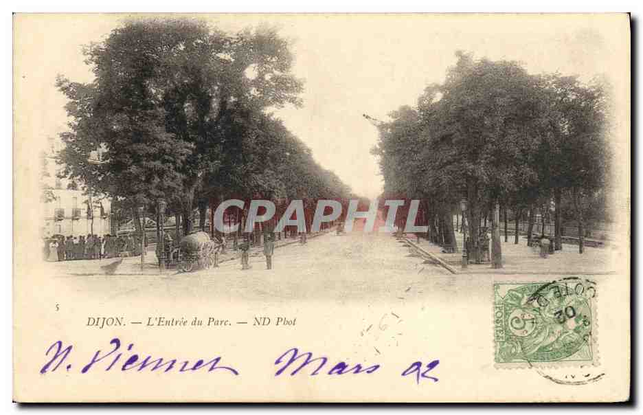CPA Dijon L Entree du Parc 
