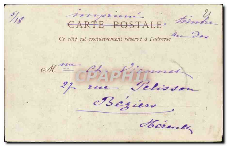 CPA Dijon L Entree du Parc  — Rückseite