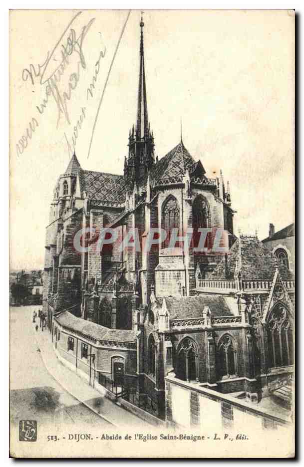 Dijon — Abside de l'Église Saint-Bénigne — L. P., Éd.