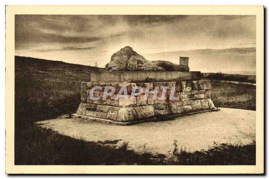 Monument au Carrefour Sainte-Fine — Avancée extrême des troupes allemandes en 1916 — Héliogravure de Nancy