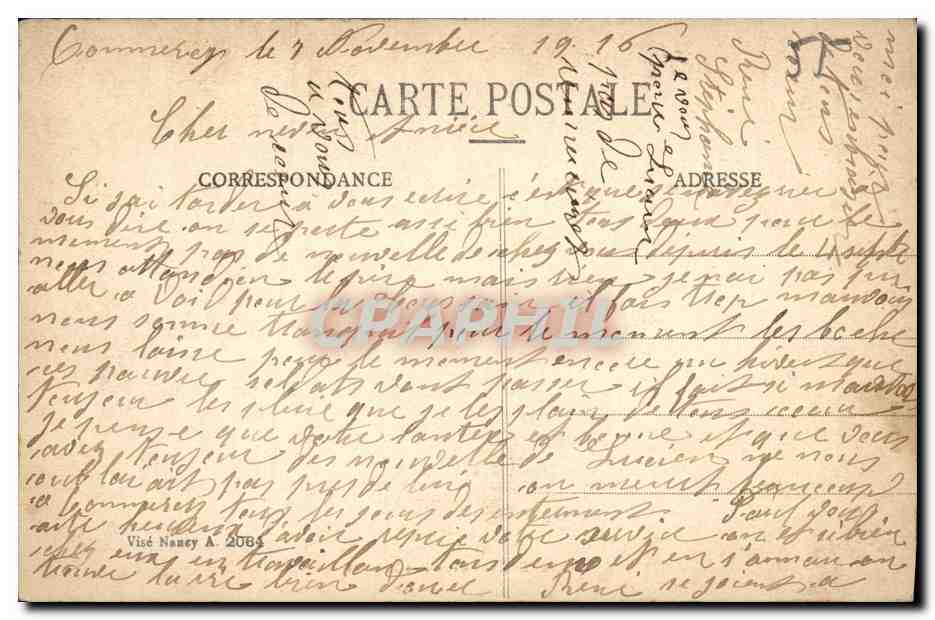 CPA Commercy Cimetiere Militaire Dacois Perrichon Militaria — Rückseite