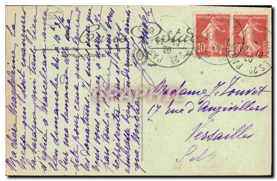 Les Ruines de la Grande Guerre — La Cathédrale, Fenestrage du Cloître — Visé Paris n° 525 — Reverso