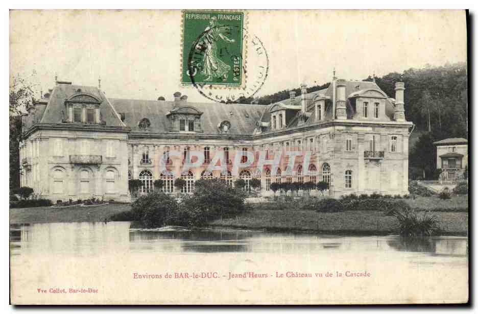 CPA Bar Le Duc Jeand Heurs Le Chateau vu de la Cascade