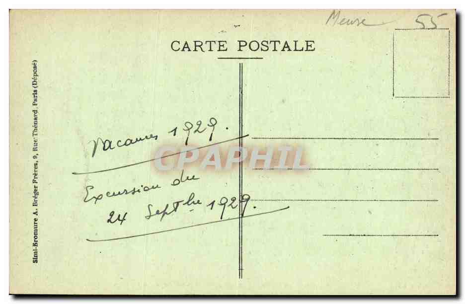 CPA Environs de Robert Espagne Chateau de Jeand Heurs — Rückseite