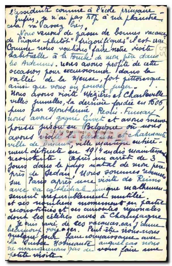 Vallée de la Meuse — Château Regnault - Les 4 fils Aymon — Verso