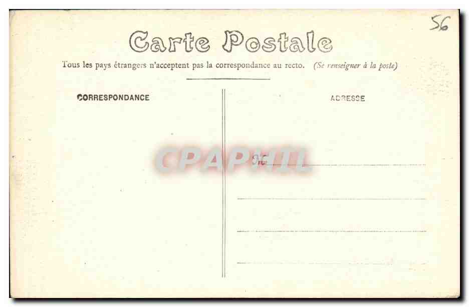 Josselin - Salon du Château — Ch. Bailly, phot. - V.°s Chamarre, éd. Ploërmel (Morbihan) — Verso