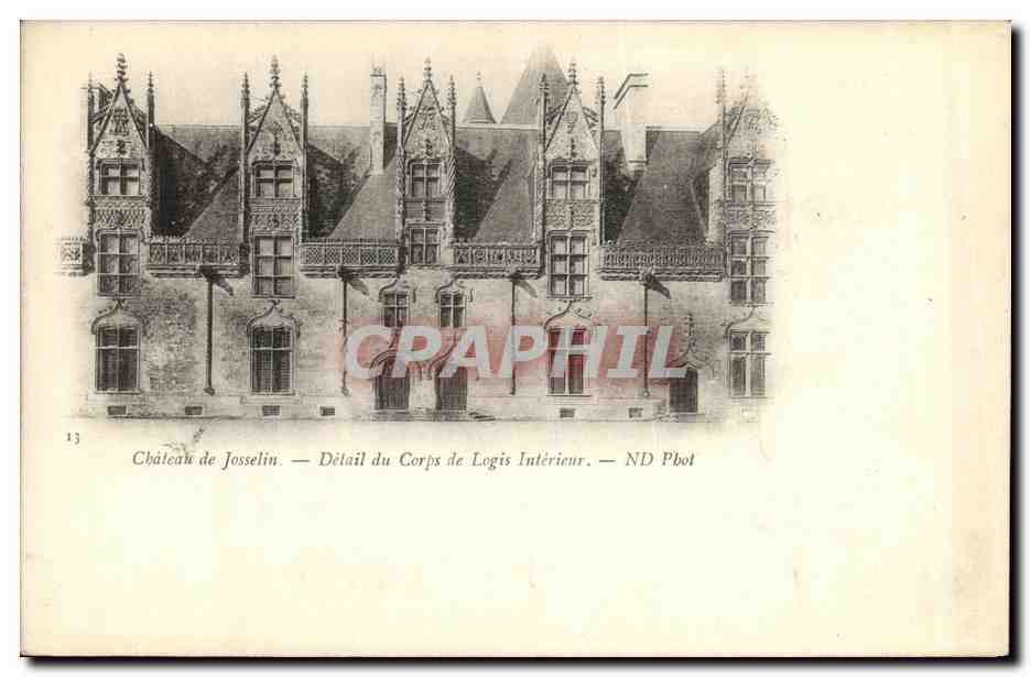 Château de Josselin — Détail du Corps de Logis Intérieur — ND Pol