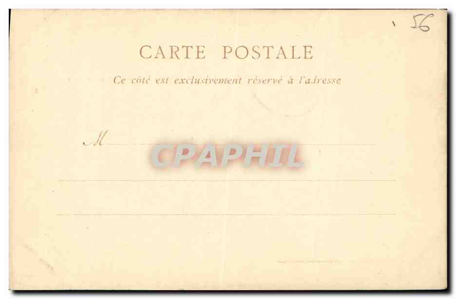 CPA Chateau de Josselin Le Salon — Verso