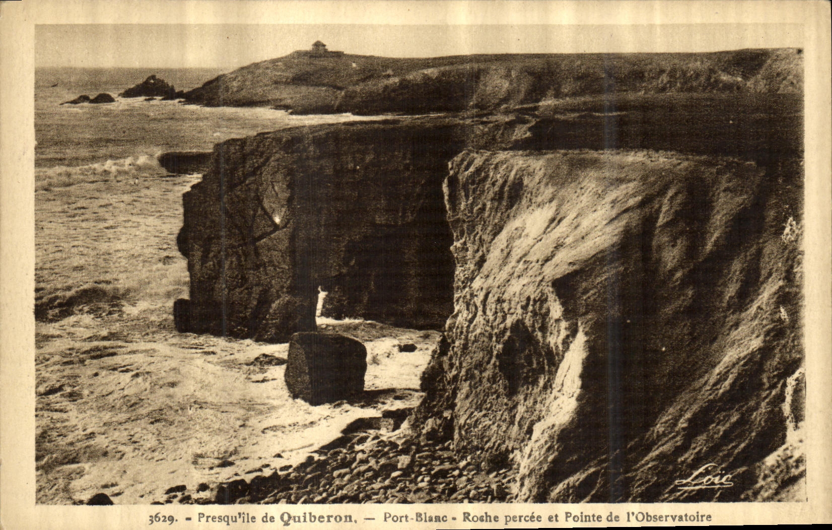 Presqu'île de Quiberon — Port-Blanc — Roche percée et Pointe de l'Observatoire — Loïc, n° 3629