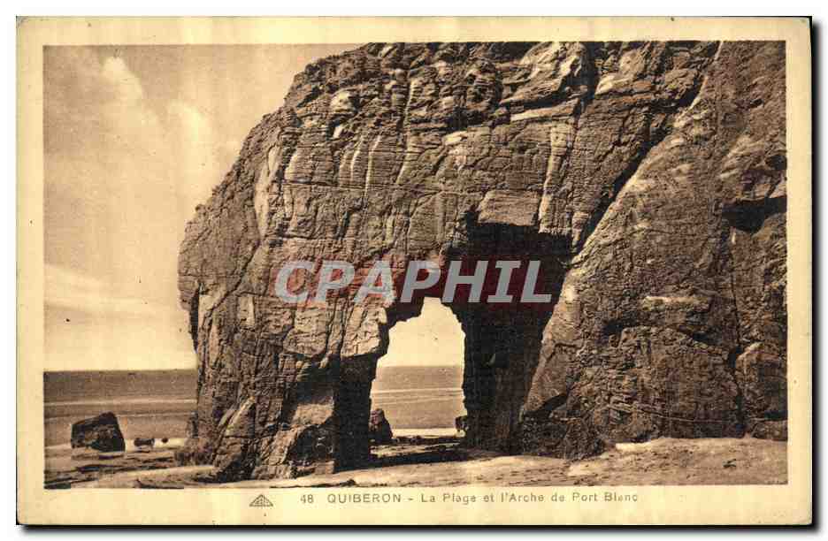 Quiberon - La Plage et l'Arche de Port Blanc — éditeur Alsaconne des Arts et Mécaniques, n° 48