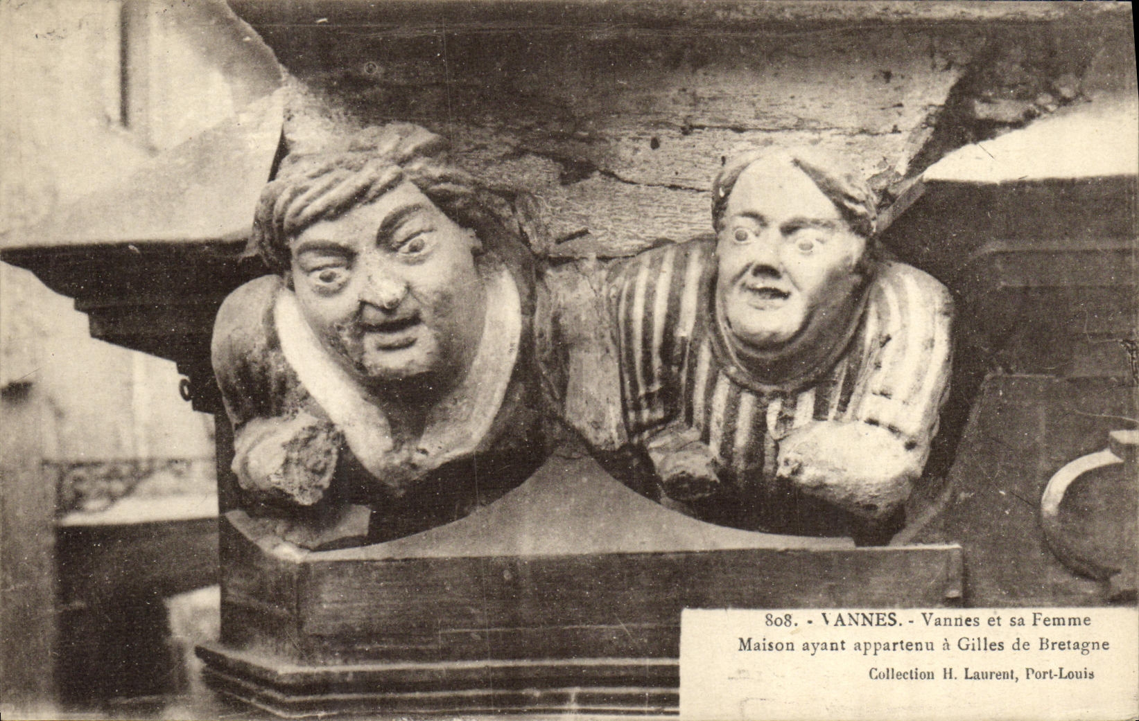 Vannes et sa Femme — Maison ayant appartenu à Gilles de Bretagne — Collection H. Laurent, Port-Louis