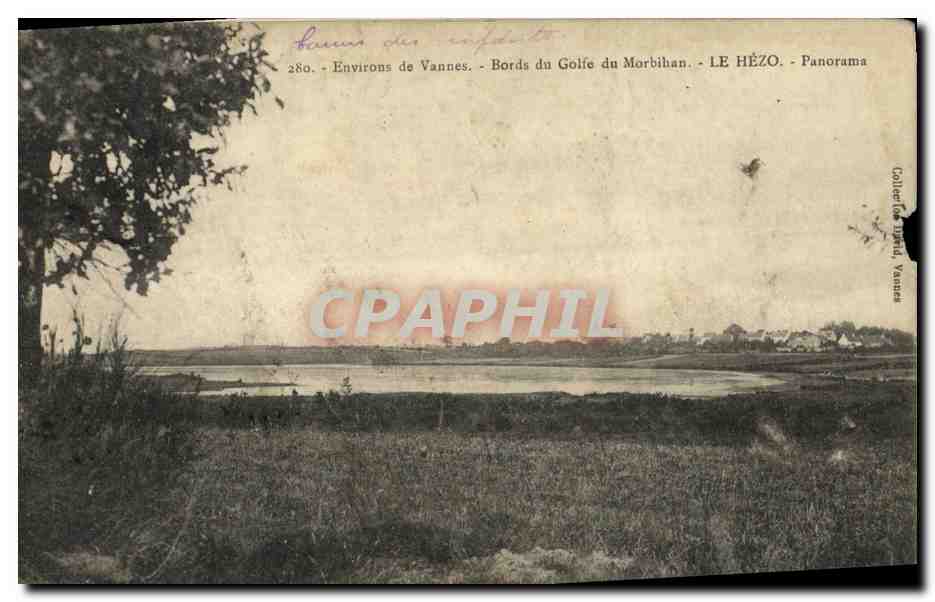 CPA Envrions de Vannes Bords du Golfe du Marbihan Le Hezo Panoroma