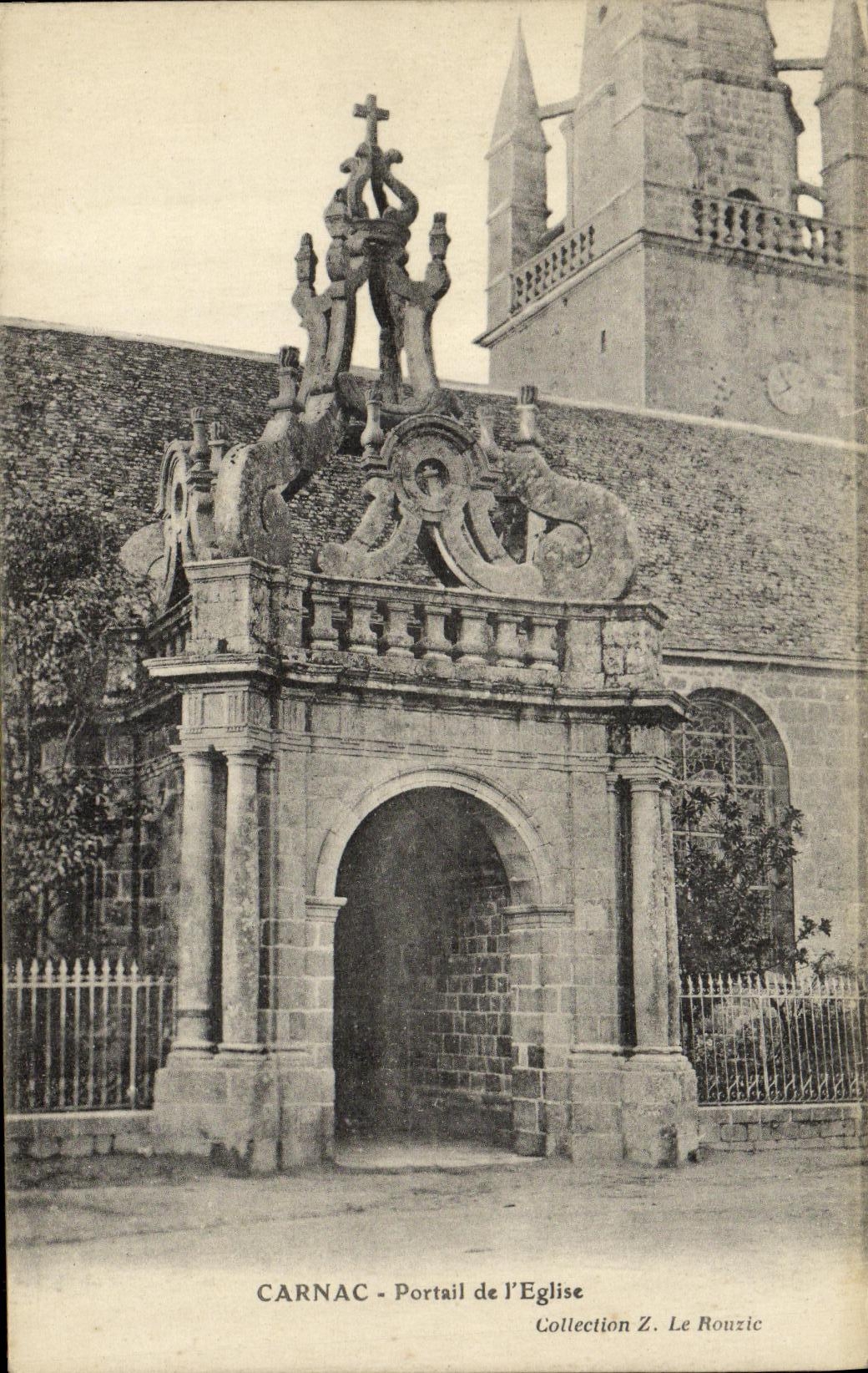 Carnac - Portail de l'Église — Collection Z. Le Rouzic
