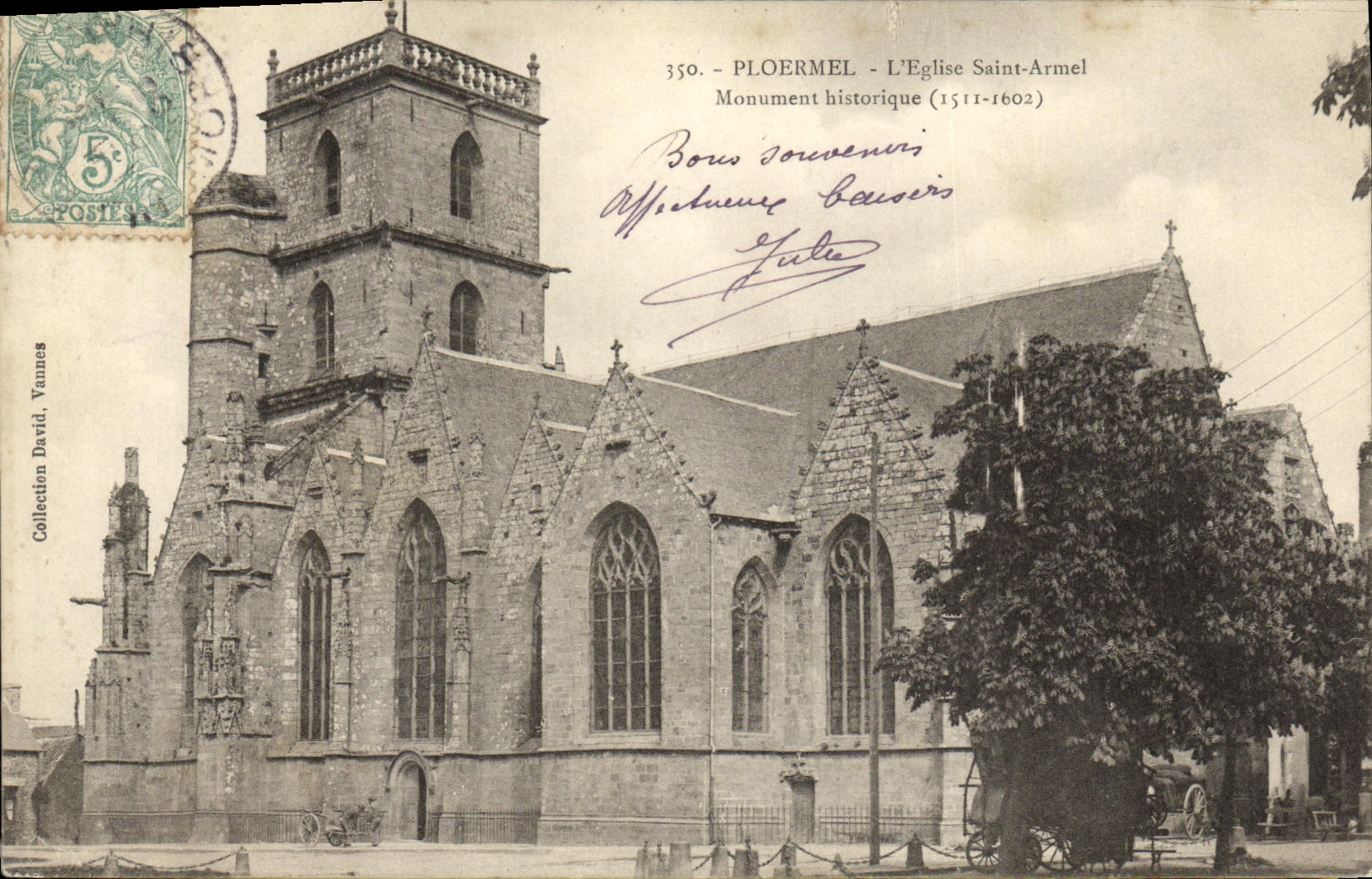 CPA Ploermel L Eglise Saint Armel Monument historique