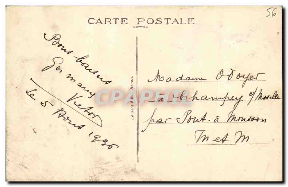 CPA Sainte Anne D Auray La Basilique Rentree d Une Procession — Verso
