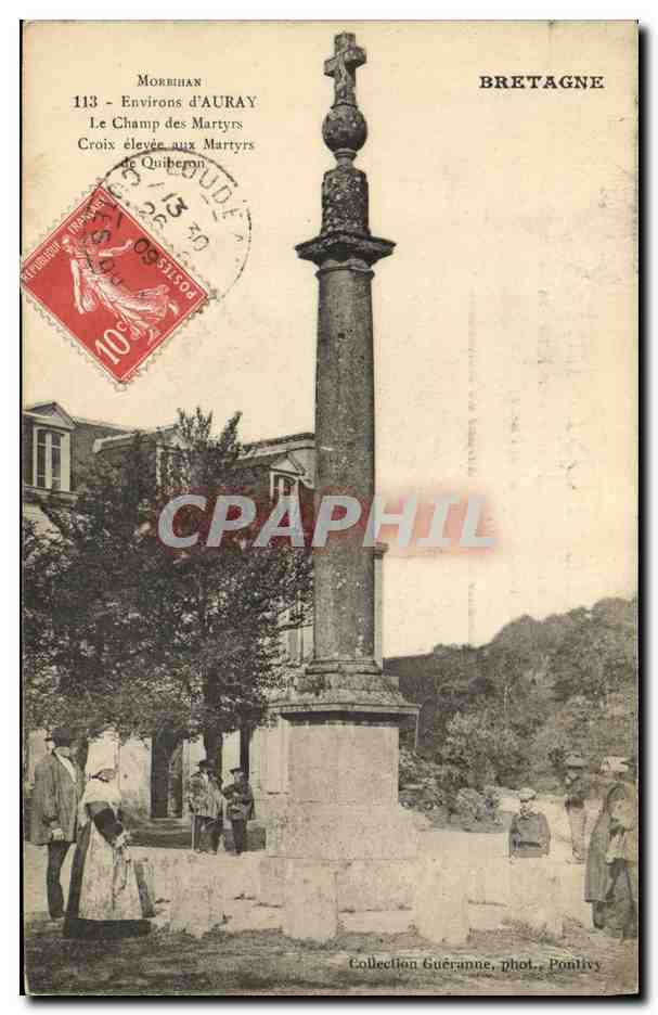 Le Champ des Martyrs — Croix élevée aux Martyrs de Quiberon — Collection Guéranne, phot. Poulivy