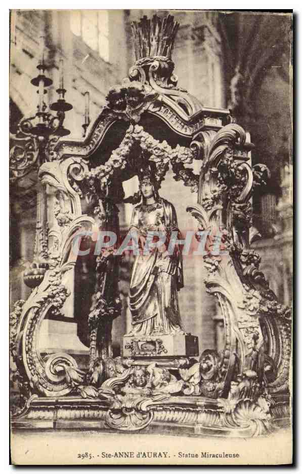 CPA Sainte Anne D Auray Statue Miraculeuse
