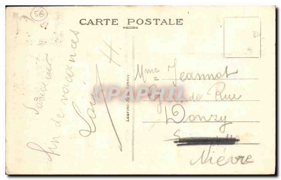 CPA Sainte Anne D Auray Pelerins Montant a Genoux les degres de la Scala Sancta — Rückseite