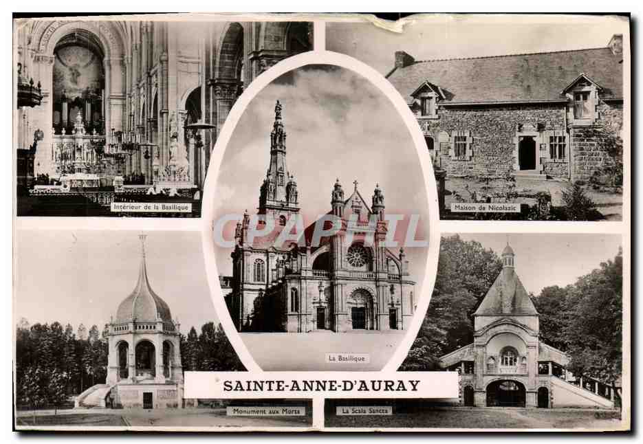 CPM Sainte Anne D Auray Monument aux Morts Interieur de la basilique 