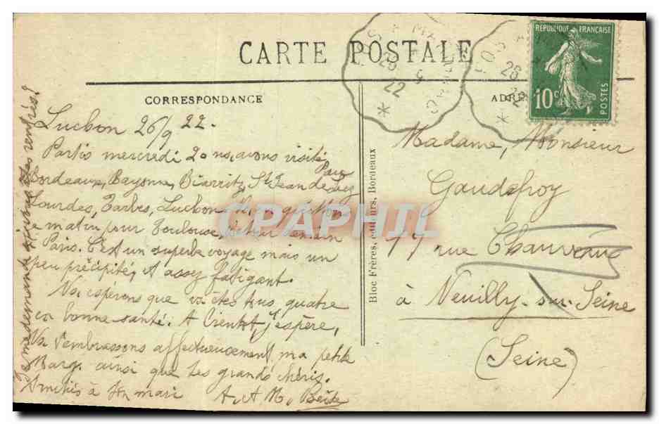Environs de Luchon — Chemin du Port de Venasque — BR 1345 — Rückseite