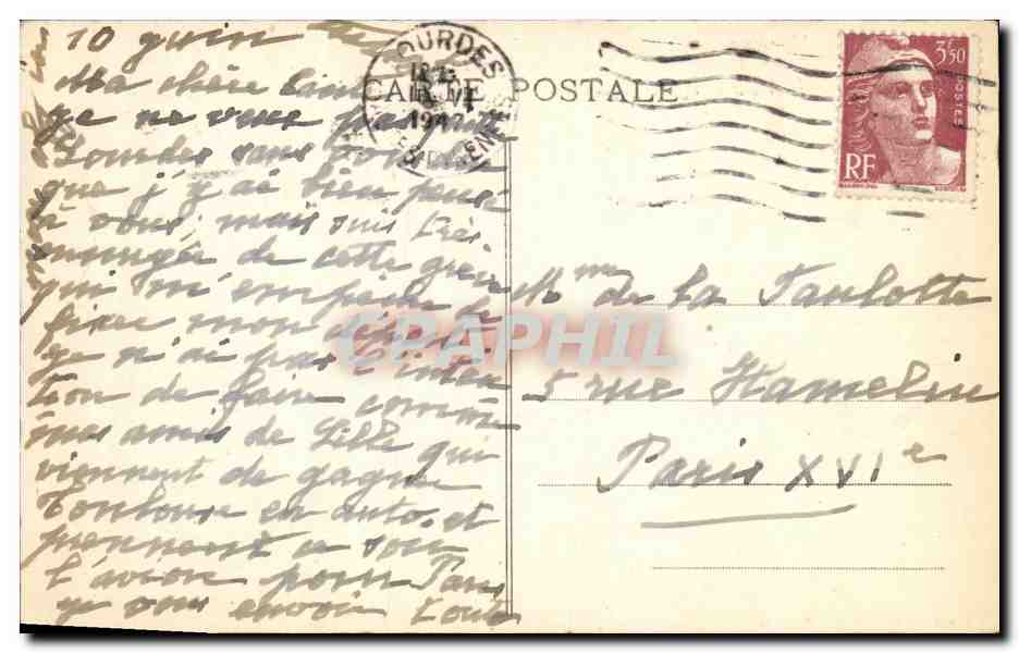 CPA Lourdes Le Calvaire Mort de Notre Seigneur Jesus Christ — Verso