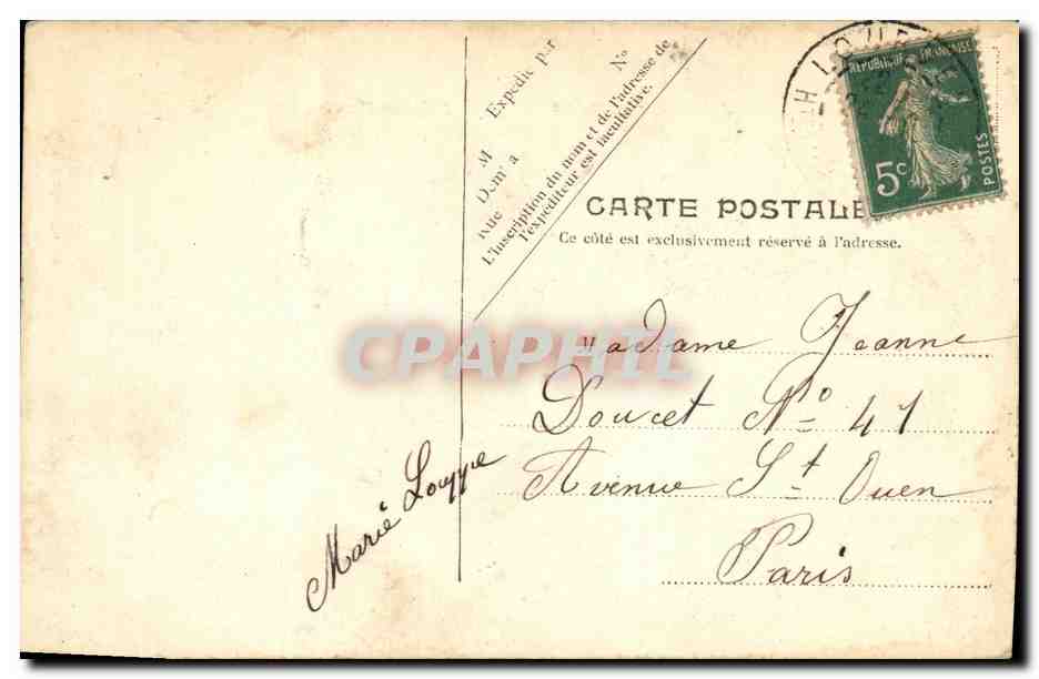 CPA Lourdes L Eglise Paroissiale — Verso
