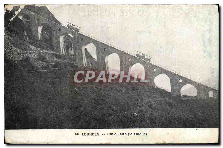 CPA Lourdes Funiculaire Le Viaduc