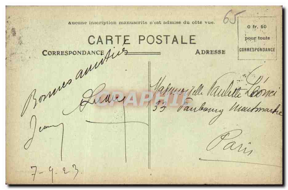 CPA Lourdes Vue d Ensemble — Verso
